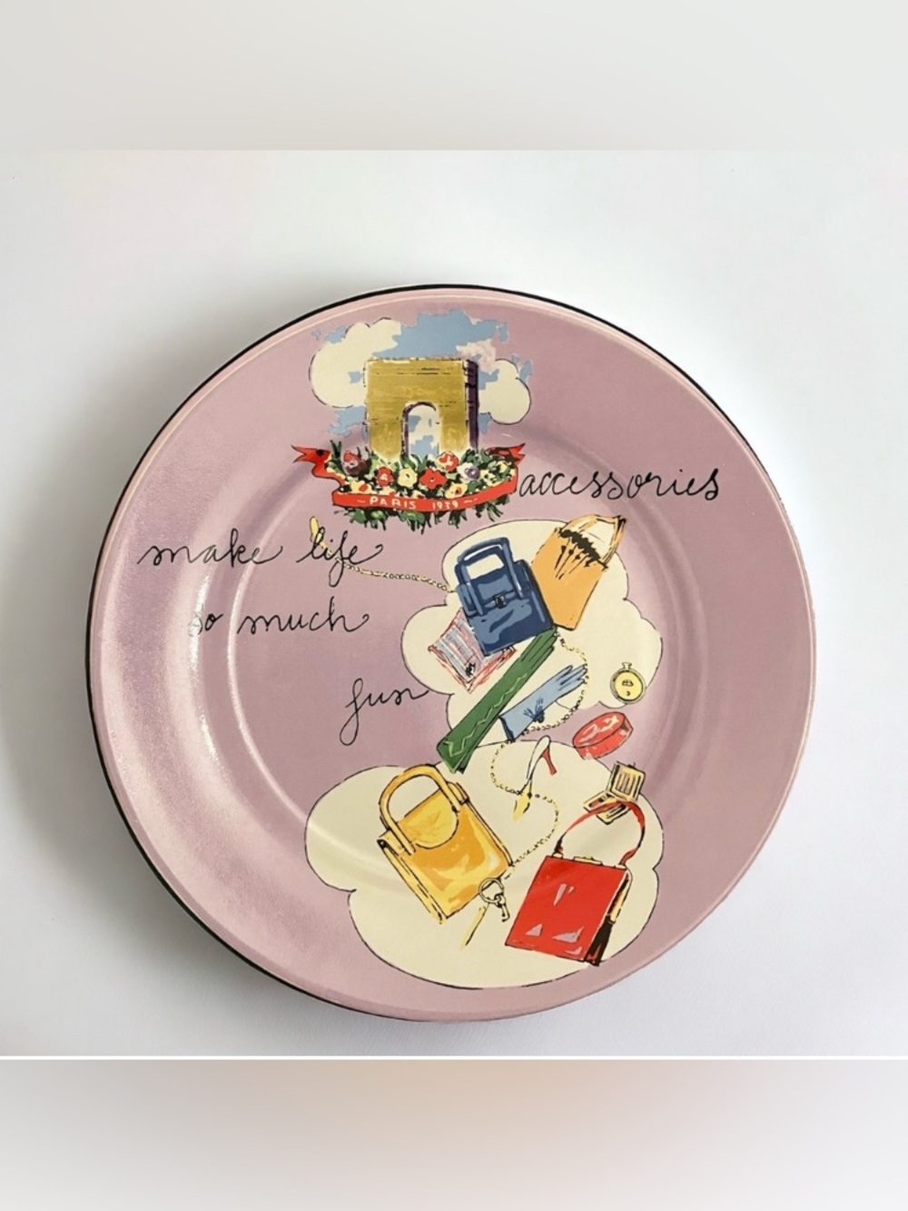 Rosanna Accessories Make Life So Much Fun Ceramic Decorative Plate Fashion
